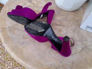 Sandali LORBAC viola con fiore