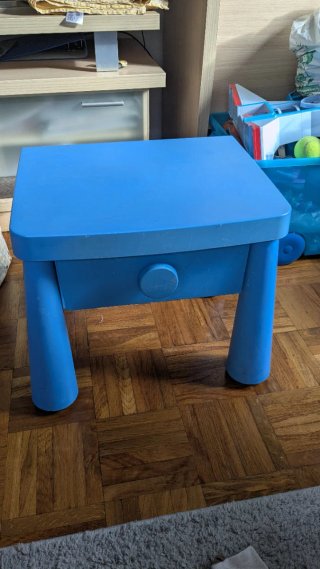 Cama infantil Ikea Mamut azul 70x160cm