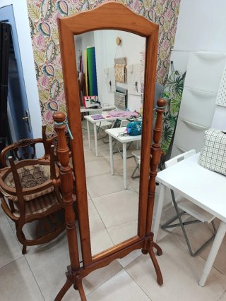 Conjunto Muebles Vintage Madera y Tela
