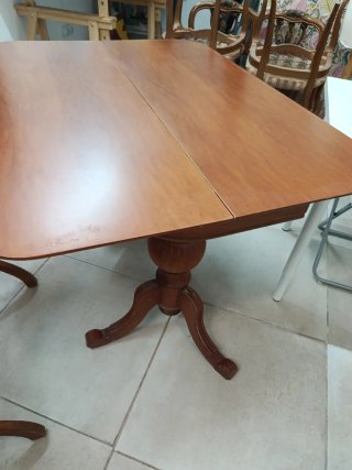 Conjunto Muebles Vintage Madera y Tela