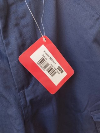 Pantalón de trabajo azul multibolsillos