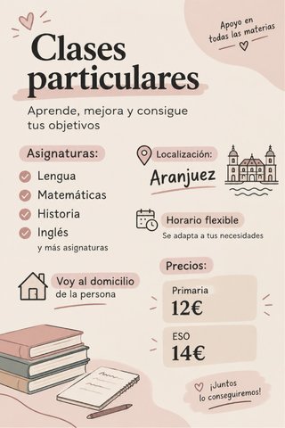 Clases particulares a domicilio para niños y niñas