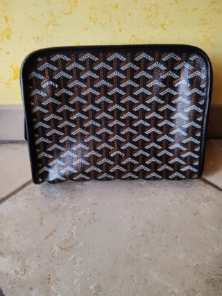 Pochette uomo nera e marrone