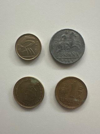 Lote 4 Monedas: Pesetas España
