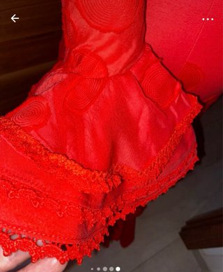 Vestido de flamenca rojo con volantes