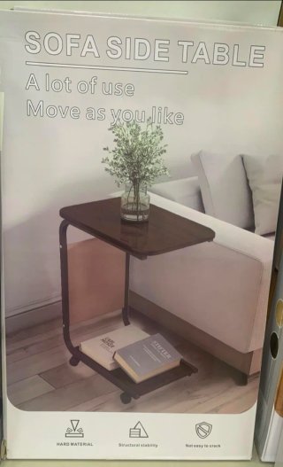 Tavolino con tasca porta riviste