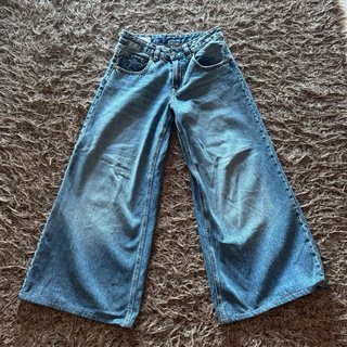 Calças Stradivarius Wide Leg com Estrelas