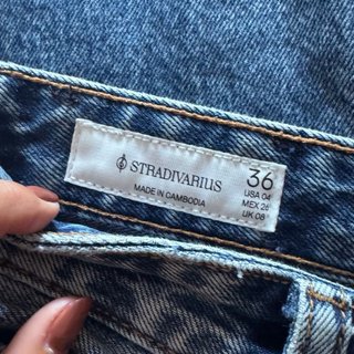 Calças Stradivarius Wide Leg com Estrelas