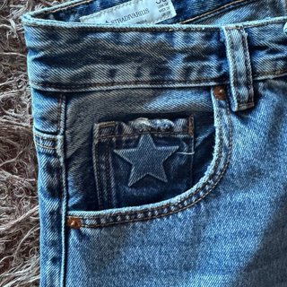 Calças Stradivarius Wide Leg com Estrelas