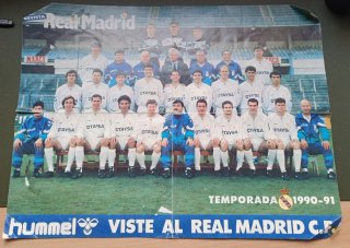 Póster Real Madrid Temporada 1990-91