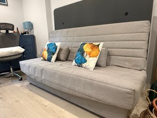 Sofá Cama Gris 3 Plazas Clic Clac