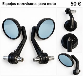 Espejos Retrovisores Moto Manillar - Pareja