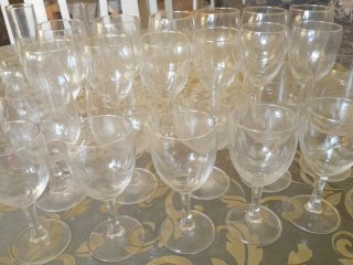 Vasos de vidrio transparentes