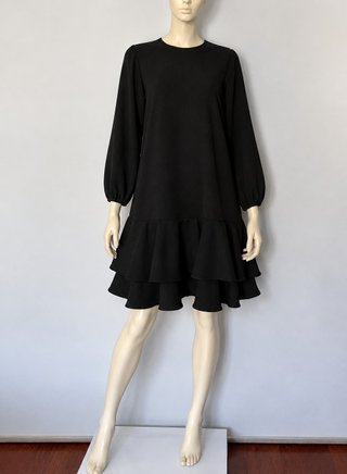 Vestido Negro Midi Carolina Herrera