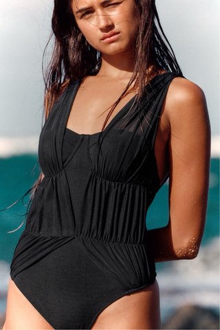 Bañador Zara Negro Tul Aros