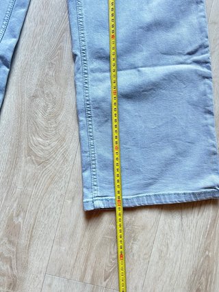 Pantalón ancho mujer azul grisaceo