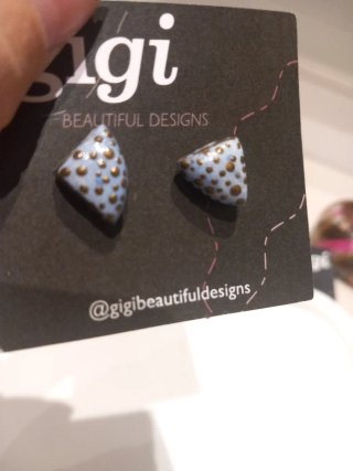 Pendientes DIY Gigi Azul y Dorado