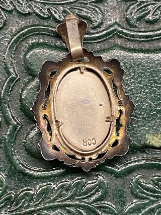 Medalla antigua plata Virgen y Niño