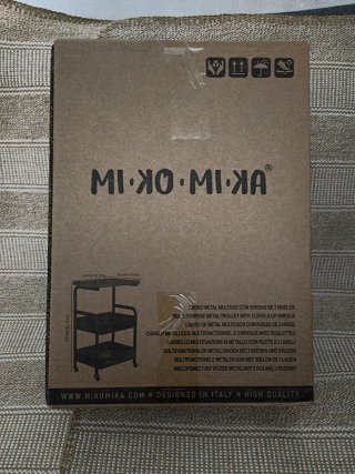Carrito auxiliar madera y metal