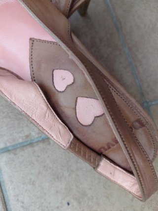 Déjàvu slingback in vera pelle marrone