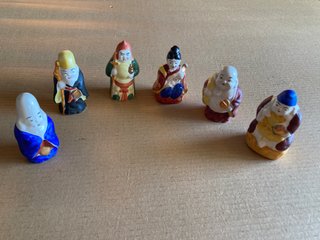 Lote 6 Figuras Porcelana Dioses Orientales