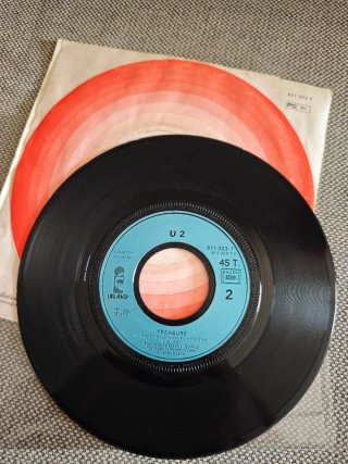 U2: lote 2 singles dico vinilo 7" 45 rpm