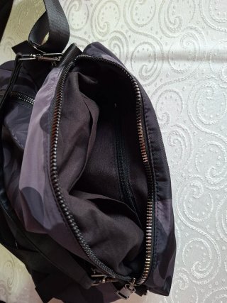 Bolso Camuflaje Negro y Gris