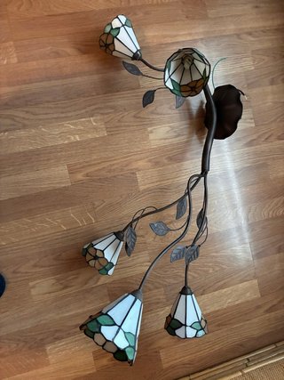 Lampada da parete floreale Tiffany per sala da pranzo