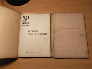Catálogo de piezas de recambio FIAT 1400 de 1954