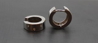 Aros Oro Blanco 18K Diamantes 4.8gr