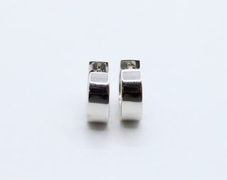Aros Oro Blanco 18K Diamantes 4.8gr