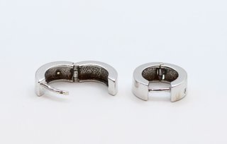 Aros Oro Blanco 18K Diamantes 4.8gr