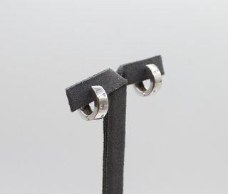 Aros Oro Blanco 18K Diamantes 4.8gr