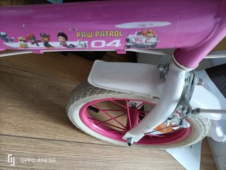 Bicicletta Paw Patrol rosa e bianca