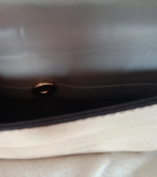 Bolso de mano mujer beige y gris