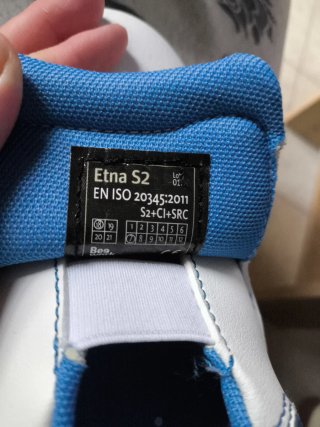 Zapato de trabajo blanco y azul Talla 35