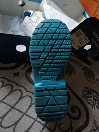 Zapato de trabajo blanco y azul Talla 35