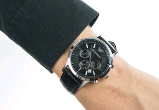 Reloj Emporio Armani Correa Cuero Negro