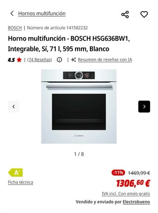 Horno Bosch Blanco
