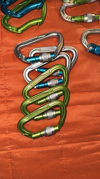 Moschettoni arrampicata set misto