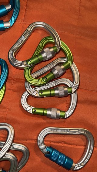 Moschettoni arrampicata set misto