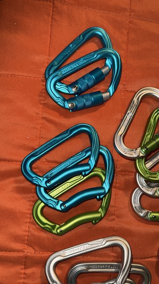 Moschettoni arrampicata set misto