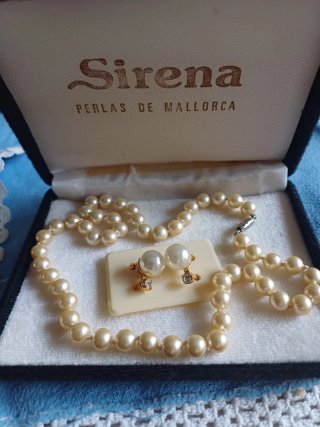 Collar y pendientes Sirena Perlas de Mallorca