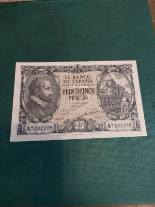 Billete 25 Pesetas Banco de España 1940