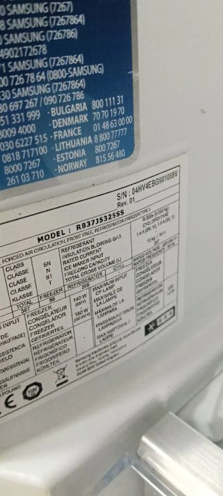 NEVERA COMBI SAMSUNG NO FROST ENERGÍA A+