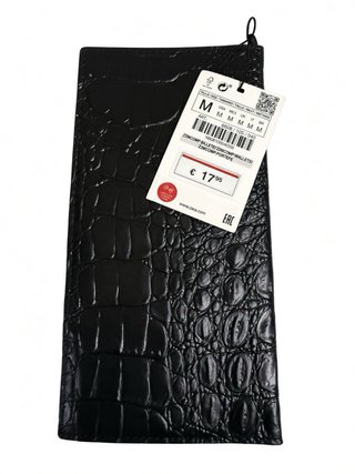 Cartera Zara Hombre Larga Negra Cocodrilo