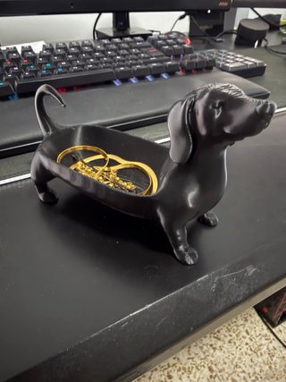 Figura Cuenco Vacíabolsillos Perro Salchicha 3D