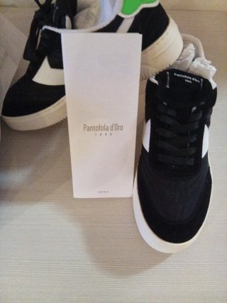 Pantofola d'Oro Scarpe Uomo Nero Bianco