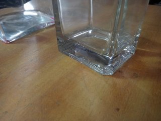 2 Jarrones Rectangulares de Cristal