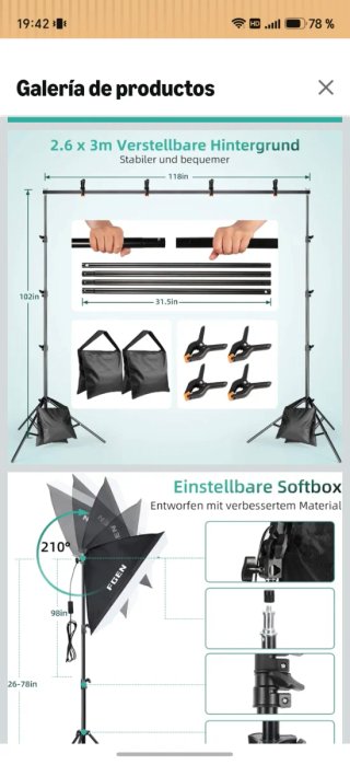 Kit Estudio Fotográfico FGen LED Softbox